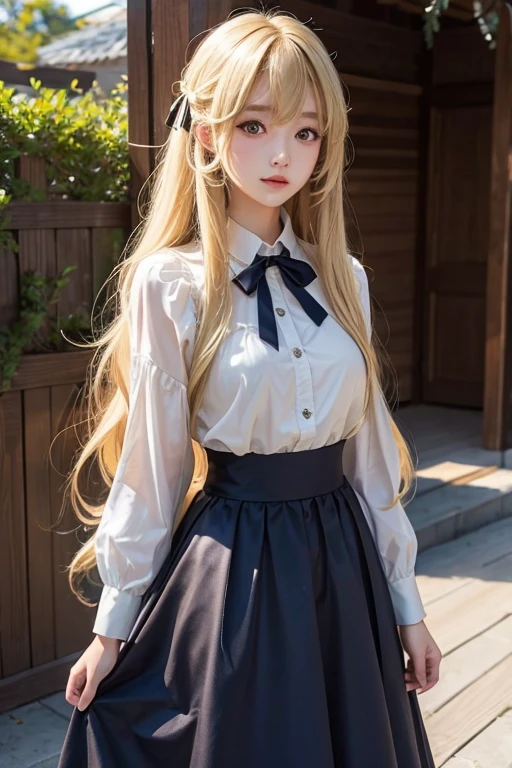 /*Quality sentences*/
of the highest quality, 16 K, masterpiece, hyperdetailed face, very detailed lips, Detailed eyes, Realistic pupils,
BREAK,
/*Characters and expressions*/
Extremely Beautiful Girl, Japanese girl, 1 girl, Light on Face, flipped hair, (blond highlight hair:1.5), blunt bangs, (detailed black eyes:1.4), (heavy eye makeup:1.1), (red lips:1.3), (((very sweet smile))),
BREAK
/*garments*/
jirai kei, jirai fashion, triangular collar, ((all out blue lace blouse)) , all bijoux heart picot frills ribbon, gingham check black Flared Skirt, (blue lace blouse), lantern sleeves, black flare skirt, black Fishnet tights, black thick soled sandals, frills, lace,
BREAK
/*pose*/
(Lift the hem of the skirt, Lift the hem of the skirt with both hands, Lift the hem of the skirt yourself), nice hands, perfect hands, ((lace panties)),
BREAK
/*Angular posture*/
Tokyo street, looking at viewer