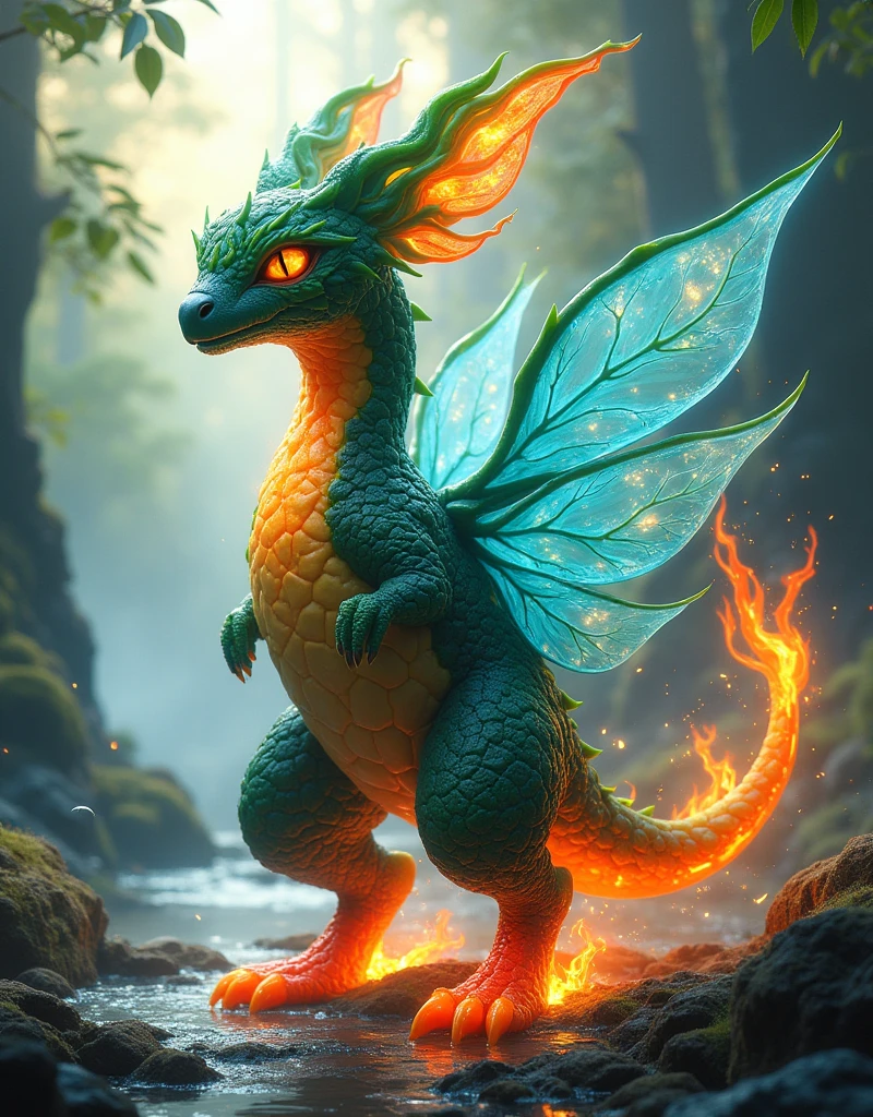 fire dragon with butterfly wings in a forest
 <lora:ral-smoldragons-sdxl:0.5> ral-smoldragons, style