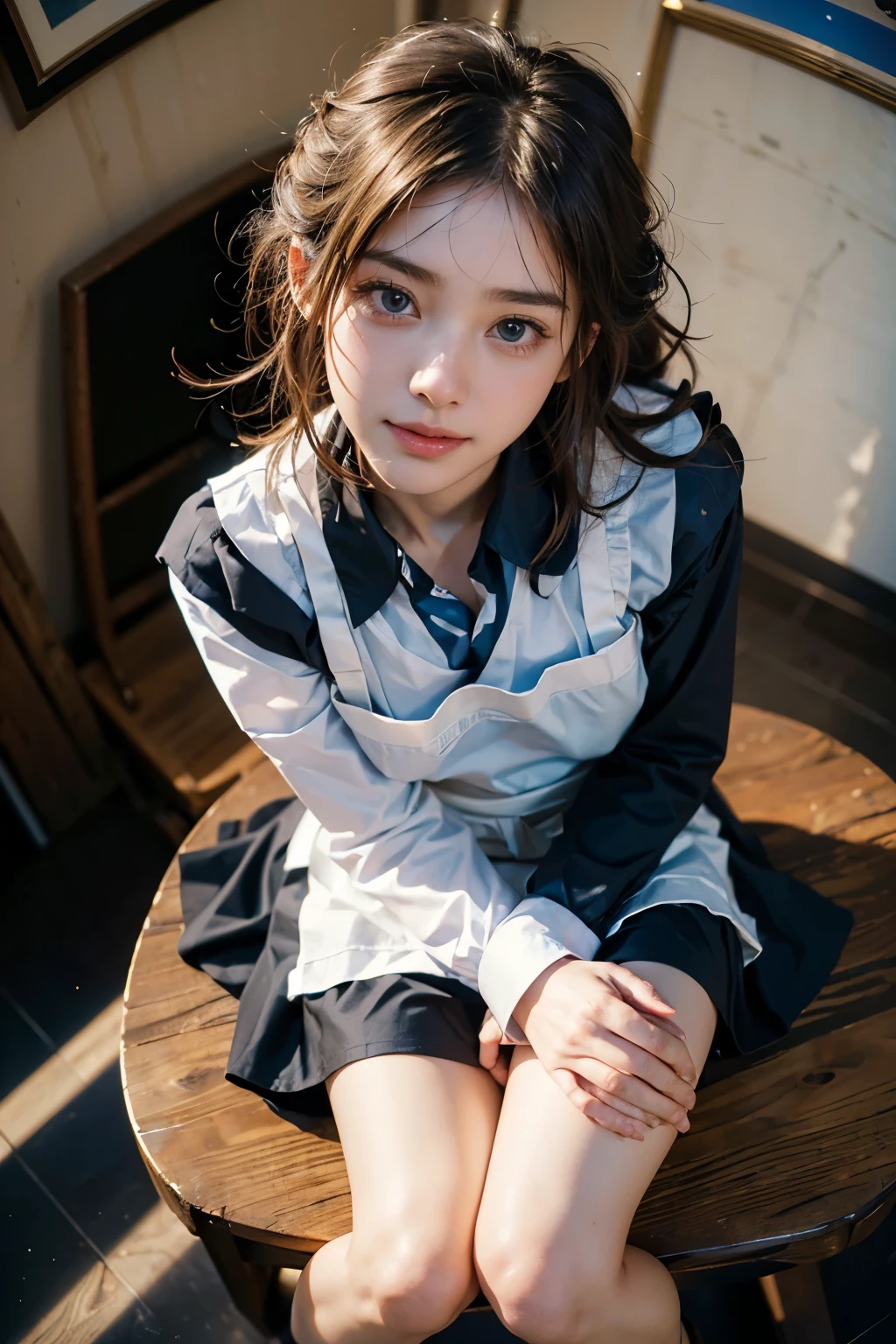 detailed face, cute face, uekura, One girl, Blonde Hair, White Background, Have, dress, Blue footwear, wing, Simple Background, sign, flower, Manicure, Wide sleeves, Long sleeve, blush, animal, white flower, alone, whole body, bird, View Viewer, High heels, Put your hand on your cheek, put your hand on your face, Frills, bow, bangs, ribbon, Bell, Blue hat, +_+, shoes, short hair, Grey Eyes, shoes, Blue Claws, feathered wing, blue bow
