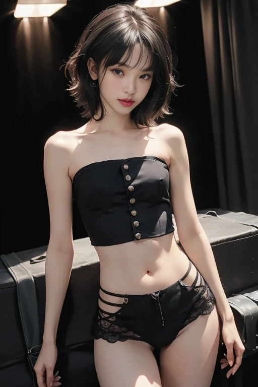 A beautiful girl,Flat Chest,Shoulders exposed skin,((A beautiful girl with overwhelming realism)),((Flat Chest)),((Small waist)),((Thin legs)),((Thin thighs)),((Thin and slim body type)),((Beautiful bust shape)),close up, imagen a uhd stunning and uhd breathtaking uhd ink-style 4d figure that excels in its visuals showcasing the capabilities of ink design,What are some key elements that would make it stand out,how can I incorporate them to create a truly remarkable piece,Tiny Bust,Are thin,Korean kpop super idol,Short Bob Hair,((A beautiful girl with overwhelming realism)),((Flat Chest)),((Small waist)),((Thin legs)),((Thin thighs)),((Thin and slim body type)),((Flat Chest)),(((Small waist))),High resolution, masterpiece, accurate, Anatomically correct,最high quality, detail, High-resolution model, high quality, Very detailed, Ultra high definition, Textured skin, Sony FE GM, Aperture F16, Focus: 85mm, Cinematic light effects, realism, Portrait Photography, Super detailedな, Super detailed, Cinematography, masterpiece, ((Very small breasts)),(Very beautiful bust shape),A beautiful girl of unparalleled beauty,Attractive clothing and underwear,Look at, Open your mouth a little, Cowboy Shot, (Very small hips),(Very thin buttocks),High pixel image quality of raw photos,Realistic and delicate images,