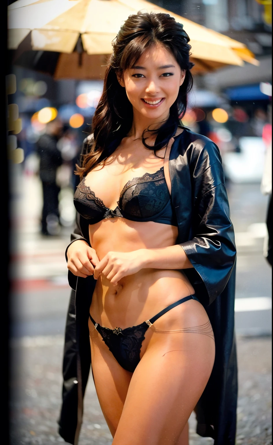 whole body,One girl,Standing Inn,Warm smile(Perfect figure, tall and slim),Alone,(Outdoor:1),null,Focus on the face,A beautiful face staring at the viewer,Delicate and young face,Tattoo Skin, Sexy Tattoos,(Long and curly hair, Batman print kimono, Victoria Secret Lingerie),(Beautiful natural breasts, Breast size 90D),(Nice and hip),(Nice hands),(Nice thighs), Vivid picture,masterpiece(最high quality:1.2),Super detailed,Realistic,High image quality,high quality,Cinematic Light,Ray Tracing,Ultra-high resolution,Ultra-high resolution,(photoRealistic:1.4),Intricate details,Detailed Texture,In detail,high quality shadow, Snow Rain Kyoto City Background, Onsenyama