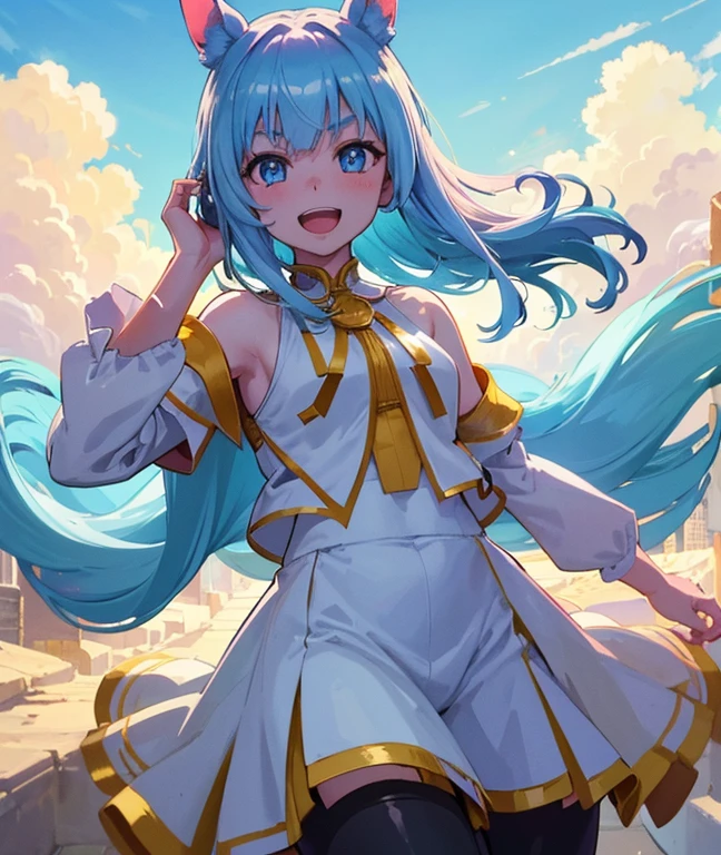 hatsuneMiku、(ultra Realistic), (An illustration), (Highres), (8K), (highlydetailed), (the best illustration), (Beautiful Detailed Eyes), (beste Quality), (Super Detailed), (Master peace), (Wallpapers), (Detailed Face), solo, 1girl, Aristocratic dresses、White hair, Iris heterochromatic eyes, small moles under eye, medium chest, Long legs, Stunning composition,Beautiful and detailed legs