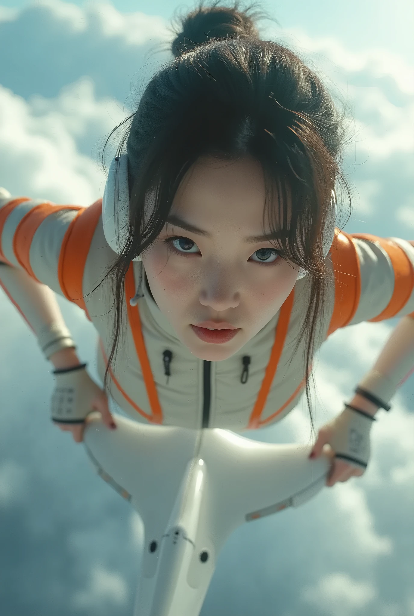 (space_buns_hairstyle:1.3), in which women pose for pictures, bare legs, and dress elegantly,
Good Hand, 4k, High Resolution, Masterpiece, Best Quality, Head: 1.3, ((Hasselblad Photography)), Fine Skin, Clear Focus, (Cinematic Lighting), Night, Soft Lighting, Dynamic Angle, [:( Detail: 1.2): 0.2], ((On a Bed of Roses))),