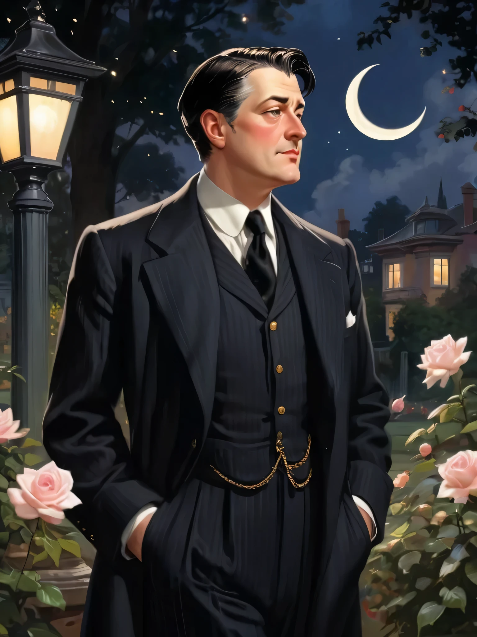 Plain black tie, remove star, remove flower.