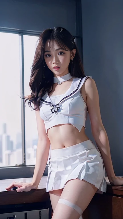 top-quality,((((Young beautiful girl 10 years old)))),a very cute、Face like a small child,(((((Beautiful Large Breasts))))),((((a beauty girl)))),((((((Show white tattered panties to viewers)))))),((Show tattered bra in light white color to viewers)),(((((Exposed bust sticks out))))),((((Beautiful skin exposed)))),(((((The chest is visible))))),(((((Exposed breasts))))),Brown hair,Light hair color,straight haired,slender, Petite and tall girl、Girl with perfect body proportions with long legs,Young teen and slim slender girl, petite and lean girl(A hyper-realistic) , (illustratio), (Increase the resolution), (8K), (ighly detailed), (The best illustrations), (Beautiful detailed big eyes), (best qualtiy), (ultra-detailliert), (masterpiece), (wall-paper), (详细的脸),(((((Wearing a short pleated mini skirt in ocean dark blue with white plaid pattern on the lower body))))),(((((Exposed bust sticks out))))),((((Beautiful skin exposed)))),(((((Wearing a torn white shirt on the upper body))))),(((((The chest is visible))))),(((((Exposed breasts))))),((((((Show viewers white panties)))))),Sweating,Drenched,((Full limbs)),complete fingers,((((((((very lean slim thin thighs)))))))),((((((very lean slim thin legs)))))),((((((Raw feet))))),(((((The chest is visible))))),(((((Exposed breasts))))),(((((teats))))),(((Nipple protrusions))),((((The crotch is visible)))),Beautiful Large Breasts,Wet texture,Beautiful Large Breasts,prison,prison,(((torture))),Cuffed,BDSM、((((tied with rope)))),(((((((Hands hanging from the ceiling))))))),(((((((be caught))))))),Crying,(((showing chest)))