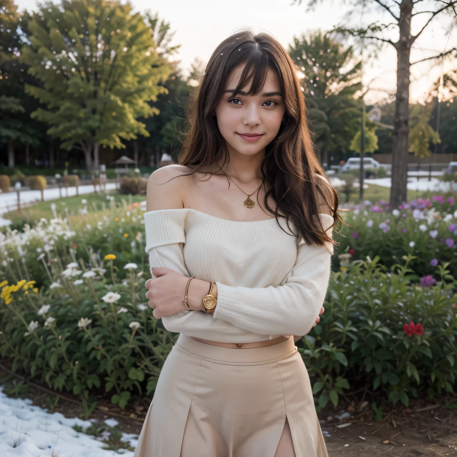 instagram photo Russian model, 20 years old, with long brown flowers, brown eyes and beautiful hair with a view of the city of Tirana, sitting on a chair