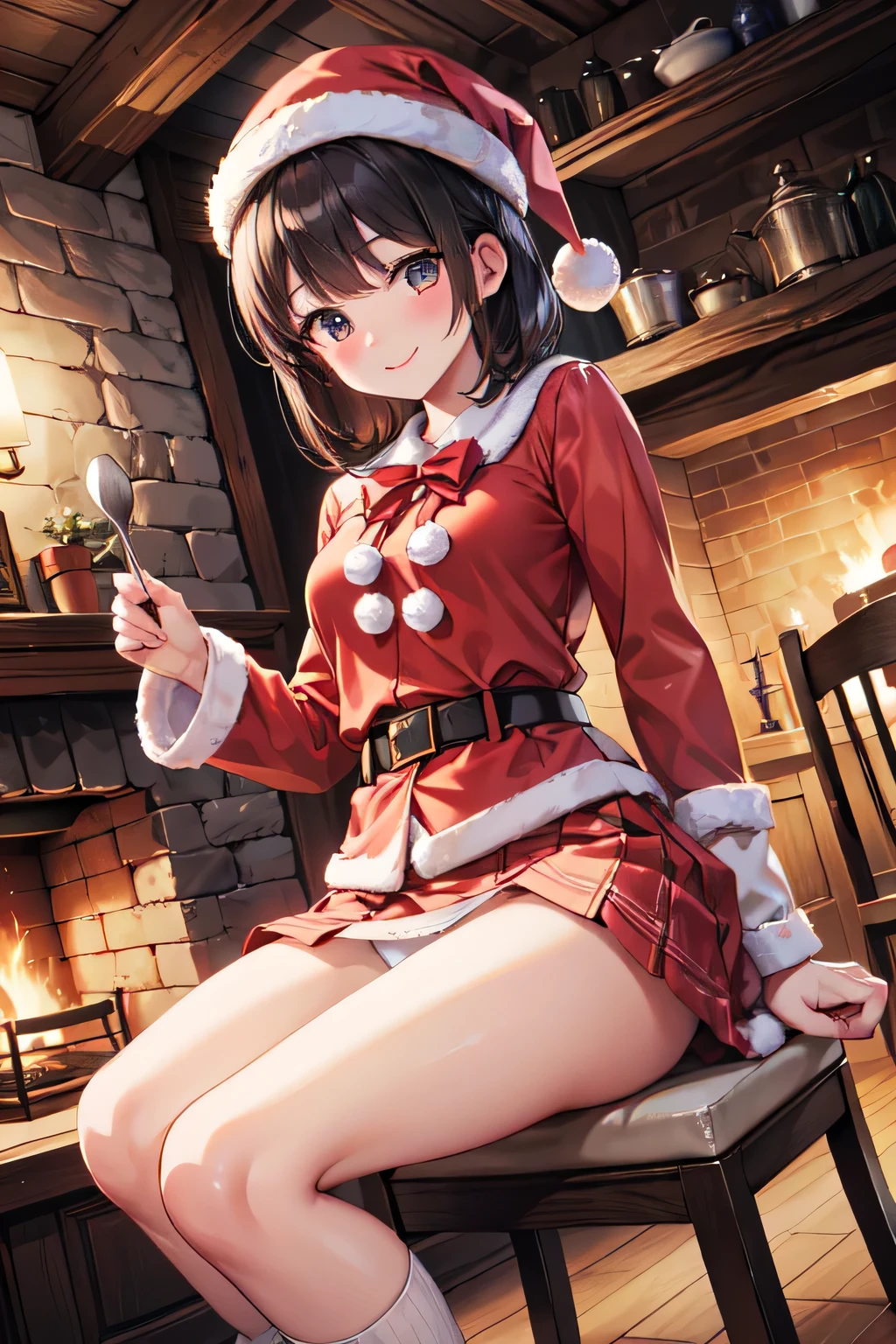 (masterpiece, best quality), 1girl,  <lora:hot_christmas:1> hot christmas, red dress, fur trim