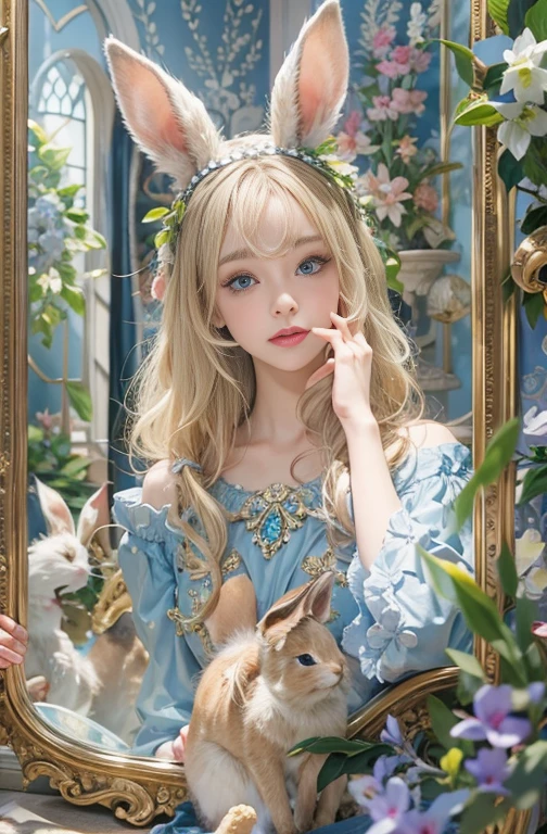 table top, highest quality, very delicate and beautiful girl,very delicate and beautiful, world masterpiece theater, super detailed, very detailed, highest quality, blonde hair, High resolution, very detailed,1 girl, highest quality, figure, looking at the viewer, material, canvas, oil, genuineistic, realist ,genuine,