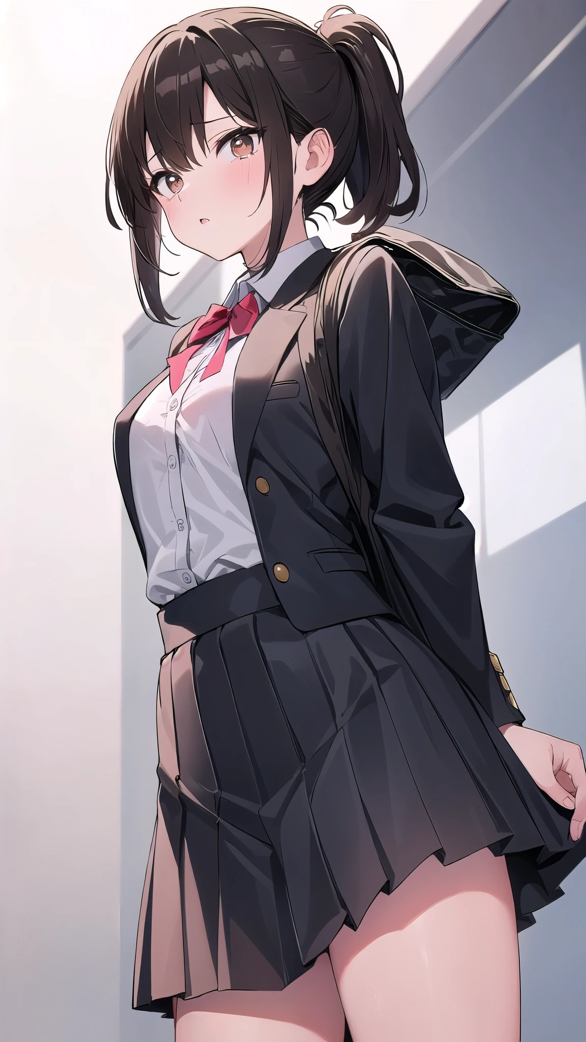 tmasterpiece, Top quality, Best quality,Beth,short skirt,exposing her chest,and wear no underwear