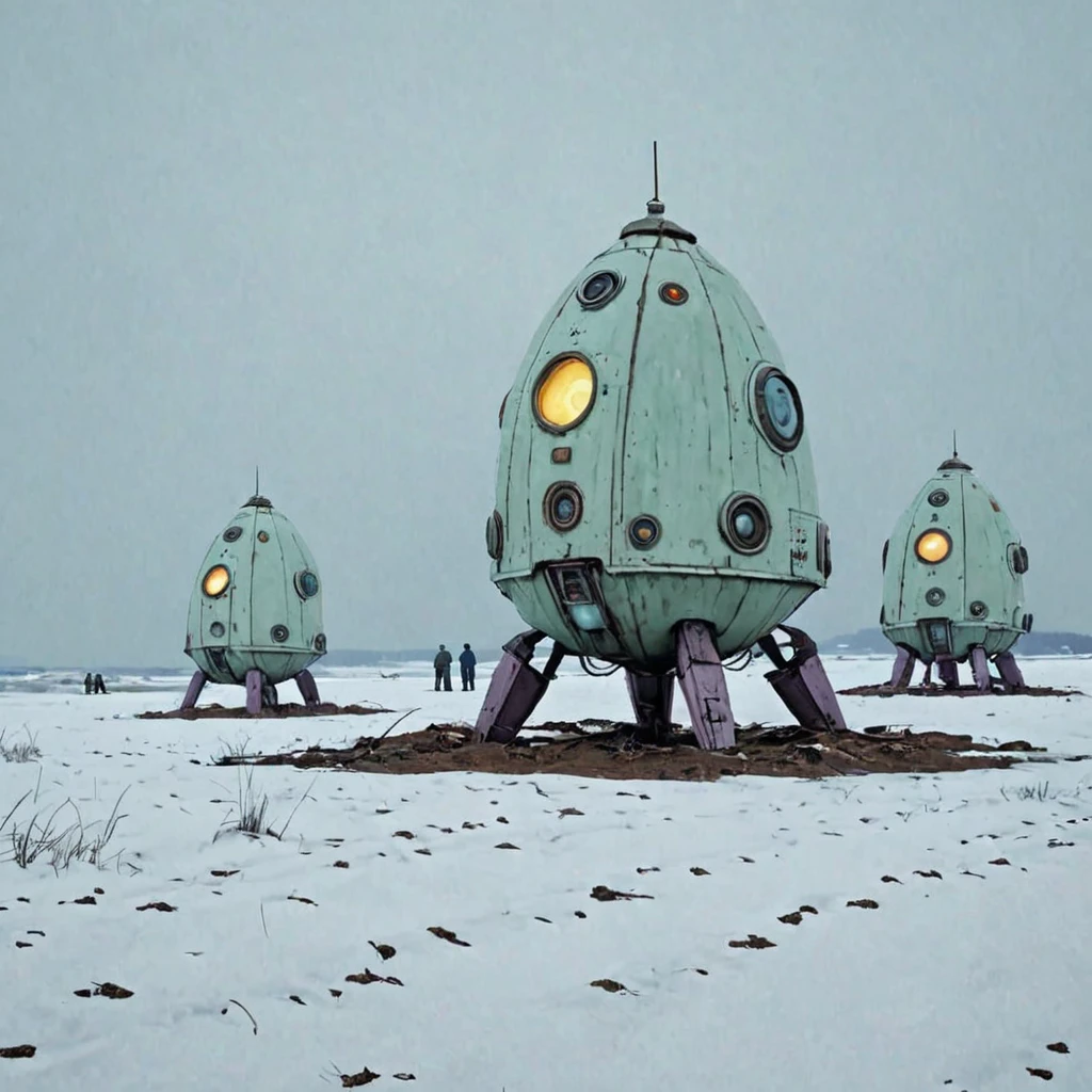 (beach:1.5) derelict a row of spaceships (blizzard:1.3) Simon Stalenhag style Blanched Almond,Paris White,Amethyst Smoke