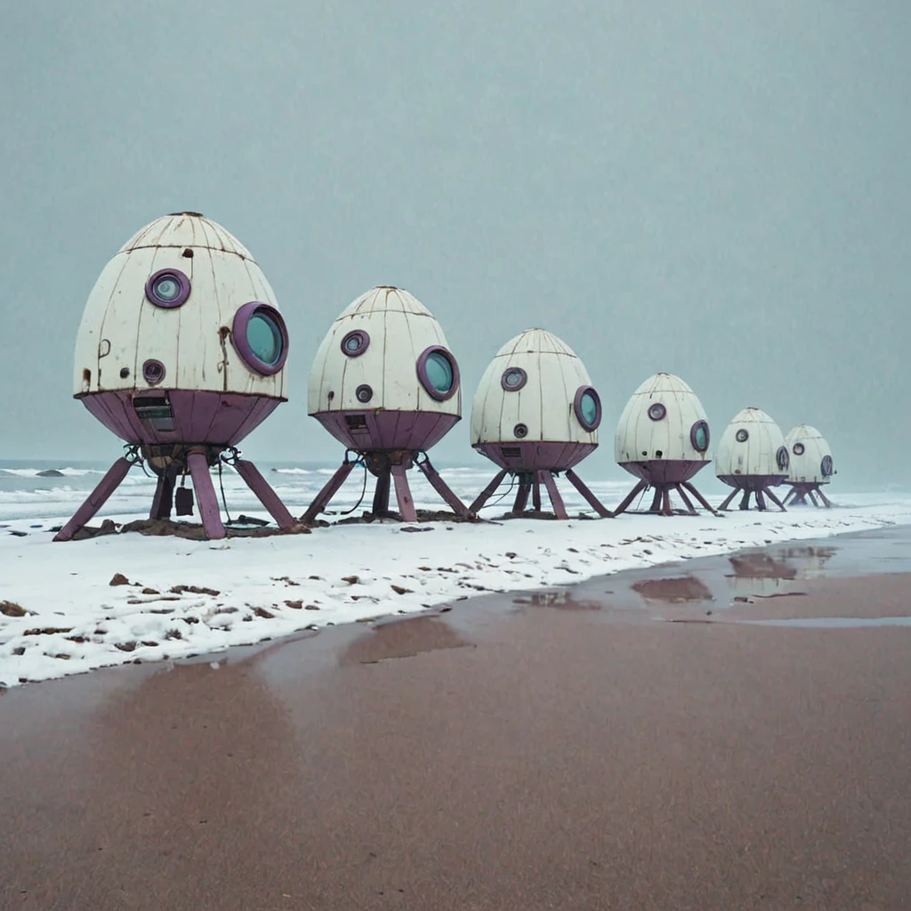 (beach:1.5) derelict a row of spaceships (blizzard:1.3) Simon Stalenhag style Blanched Almond,Paris White,Amethyst Smoke