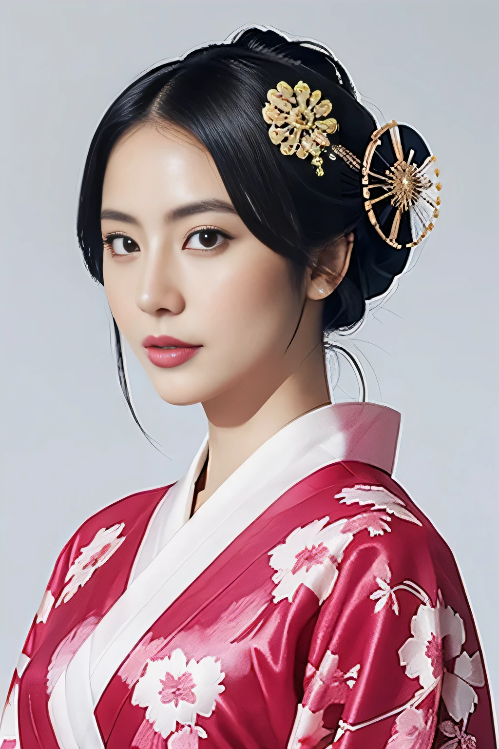 (masterpiece:1.2), Very detailedな, Ultra-high resolution, (Realistic, photo Realistic:1.37), High-resolution RAW color photos, Professional photos, Very delicate and beautiful, Very detailed, In detail, Large file size, Very detailed old woman, Very detailed face, Very detailed eyes, Very detailed skin, Very detailed nose, Very detailed mouth, Perfect Anatomy, Very detailed背景, (Famous Japanese actresses:1.2), (Improve:1.1), (Flat Chest), Dynamic Lighting, whole body, (Flower pattern kimono:1.3), Black background, (Dynamic pose:1.5), (Oiran:1.2)