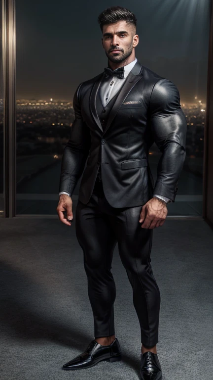 Two person in one photo, doing body play together,seductive indian handsome in business suit far shot! Hairy chest muscles! Furry armpits！Someone is watching next to it. , sexy digital art, unbuttoned tight business suit and tie, formal laces shoes with socks, standing in a office with spread legs, business suit and tie, Rolex watch, Finger rings, (8k, masterpiece, best quality, high resolution, Super detailed)elegant！Stylish background！！high-definition,8k,buzz cut！！！indian muscular,chesthair,Hairy chest muscles！nude,smirk, masterpiece, best quality, high resolution, detailed background,Strong indian body,Very,indian beared male,he is about 30 years old in tight business suit,Rugged and handsome looking,Muscle tissue,Excessive muscles,chest muscles!Angry detailed background, frown, best quality, masterpiece,（muscular：1.5）,（black hair：1.5 ）,（Body hair is black：1.5）,（full body portrait：10.0）,（skin glow：0.5） full body portrait！SLR camera:1.5, best quality:2, masterpiece:2, Atmospheric, epic, spotlight,reflection,emphasize,Very detailed, depth of field, sharp focus, Detailedtexture,lifelike,Fuji XT3, Quality shadow, bollywood level visual effects, gritty realism, Amazingatmosphere,gloomy,Handsome, tall and with lots of chest and legs hair, award winning poster, Highly detailed HD, lingering,(dirty smile), coffee table , wine, loughing, (( look each other, )) , mature beared male muscular,handsome beared male, His perfect( big huge penis) is (coming out) of his pant,masterpieces 