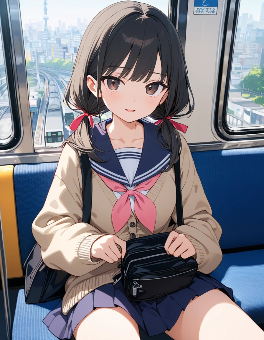 Lift up your skirt、Showing panties、、Black Hair、Showing panties、Lift up your skirt、Pull up your skirt、Condescending expression、A look of contempt、