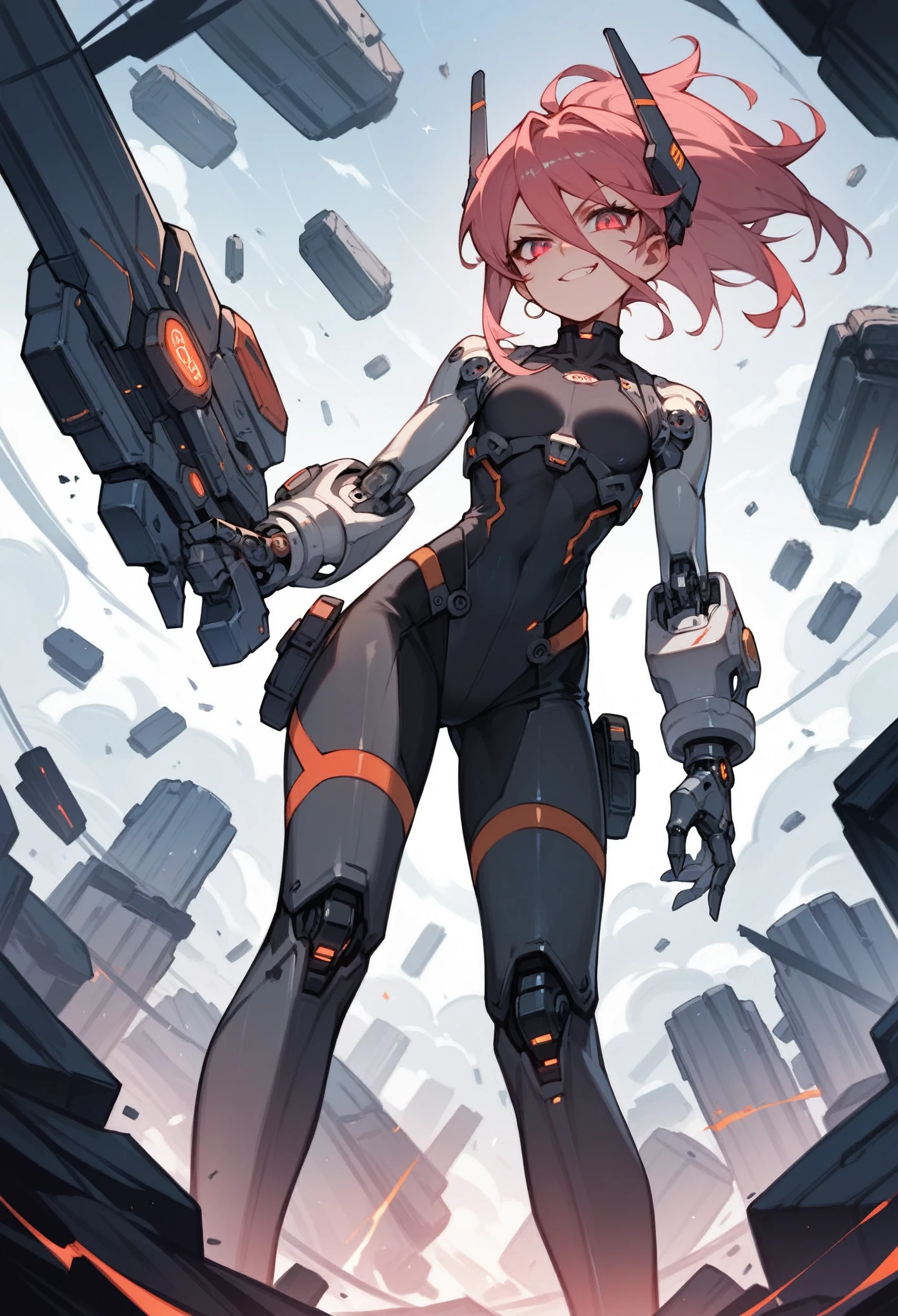 (Cyberpunk anime girl mecha, 8k quality, Guweiz, Russell Dongjun Lu, Ross tran and other well-known artists signature style), construct unique patterns, (detail setting + fluorescent glow) and (digital art special effects + cool network armor) to create a gorgeous cyberpunk future.