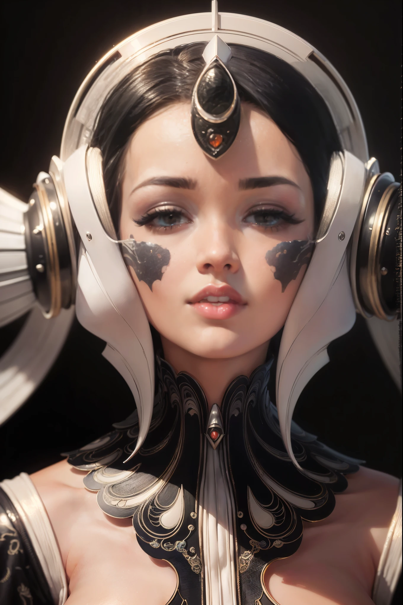 ((Best quality)), ((masterpiece)), (detailed:1.4), 3D, an image of a beautiful cyberpunk female,HDR (High Dynamic Range),Ray Tracing,NVIDIA RTX,Super-Resolution,Unreal 5,Subsurface scattering,PBR Texturing,Post-processing,Anisotropic Filtering,Depth-of-field,Maximum clarity and sharpness,Multi-layered textures,Albedo and Specular maps,Surface shading,Accurate simulation of light-material interaction,Perfect proportions,Octane Render,Two-tone lighting,Wide aperture,Low ISO,White balance,Rule of thirds,8K RAW, Fully nude