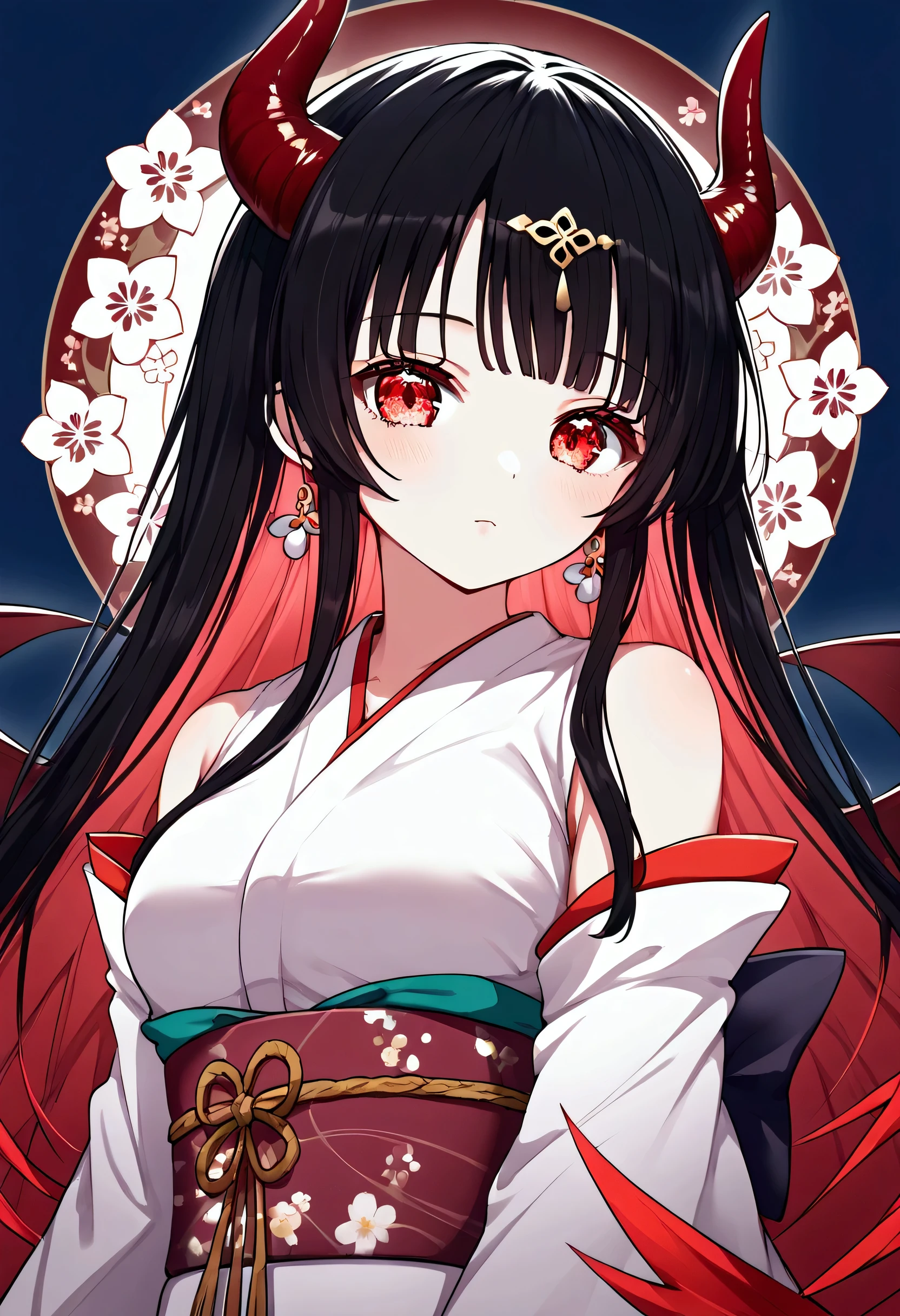 nai3, score_9, score_8_Excellent, Demon Horns, kimono, Red eyes, anime style 4 k, digital anime illustration, anime style digital art, anime style illustration, anime styled digital art, digital anime art, anime style. 8k, beautiful anime portrait, anime digital art, anime style portrait, detailed portrait of anime girl, beautiful anime style, beautiful anime art style, stunning anime face portrait