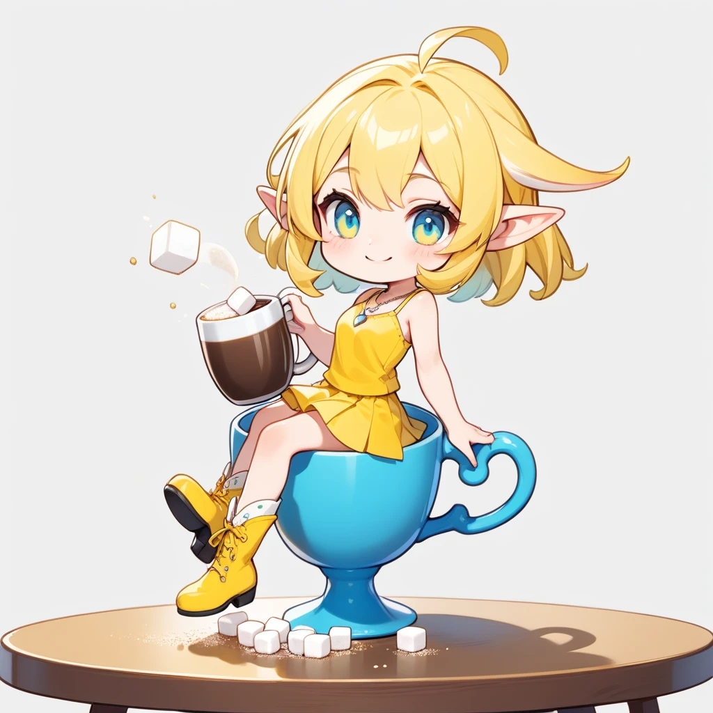 Hanako, pointy ears , small bat wings, side ponytail, pink eyes, flat chest, short pink hair, happy, teeth,
HanAtt,hair ornament,choker,bracelet ,white bandeau,bike shorts , pink shorts,
small store , outer space, stars, large pots with yellow slime, store counter, realistic
(insanely detailed, beautiful detailed face, masterpiece, beautiful detailed eyes, best quality) <lora:Hanako-10:0.7>