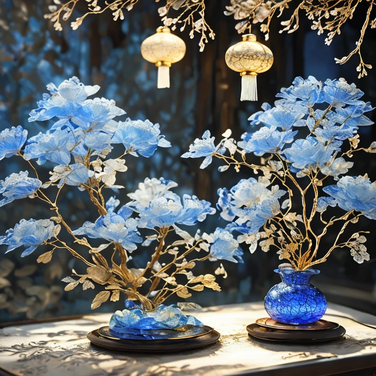 Best quality practical, photoPractical, Very detailed, Rich colors，Blue，粉Red，Red，Blue，Golden，money
((Miniature Landscape)),(Chinese Architecture)，sacred tree，Highly detailed carving on "South Iceland" porcelain,
Ultra wide angle,Accent Lighting,Volumetric Lighting,Backlight, (Detailed lighting),((Extremely delicate and beautiful)),dramatic_shadow,Rays_track,HDR