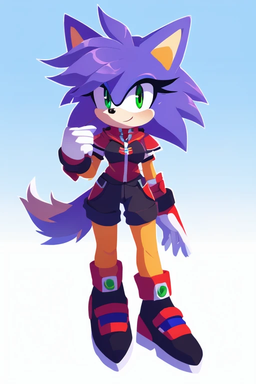 Female, Mobian, Hedgehog, long quills curled at the tip, lower back length hair/quills, royal reddish maroon fur, royal blue eyes, hair bangs, (black tube top dress with white trim), average sized breasts, black belt, ((navy blue hoodie with white trims)), black fingerless gloves, navy blue heeled boots with straps, (great detail), (((2D Anime Style))), forest background, standing with crossed legs, gentle expression, (((1girl))), (((solo))), daughter of shadow the hedgehog