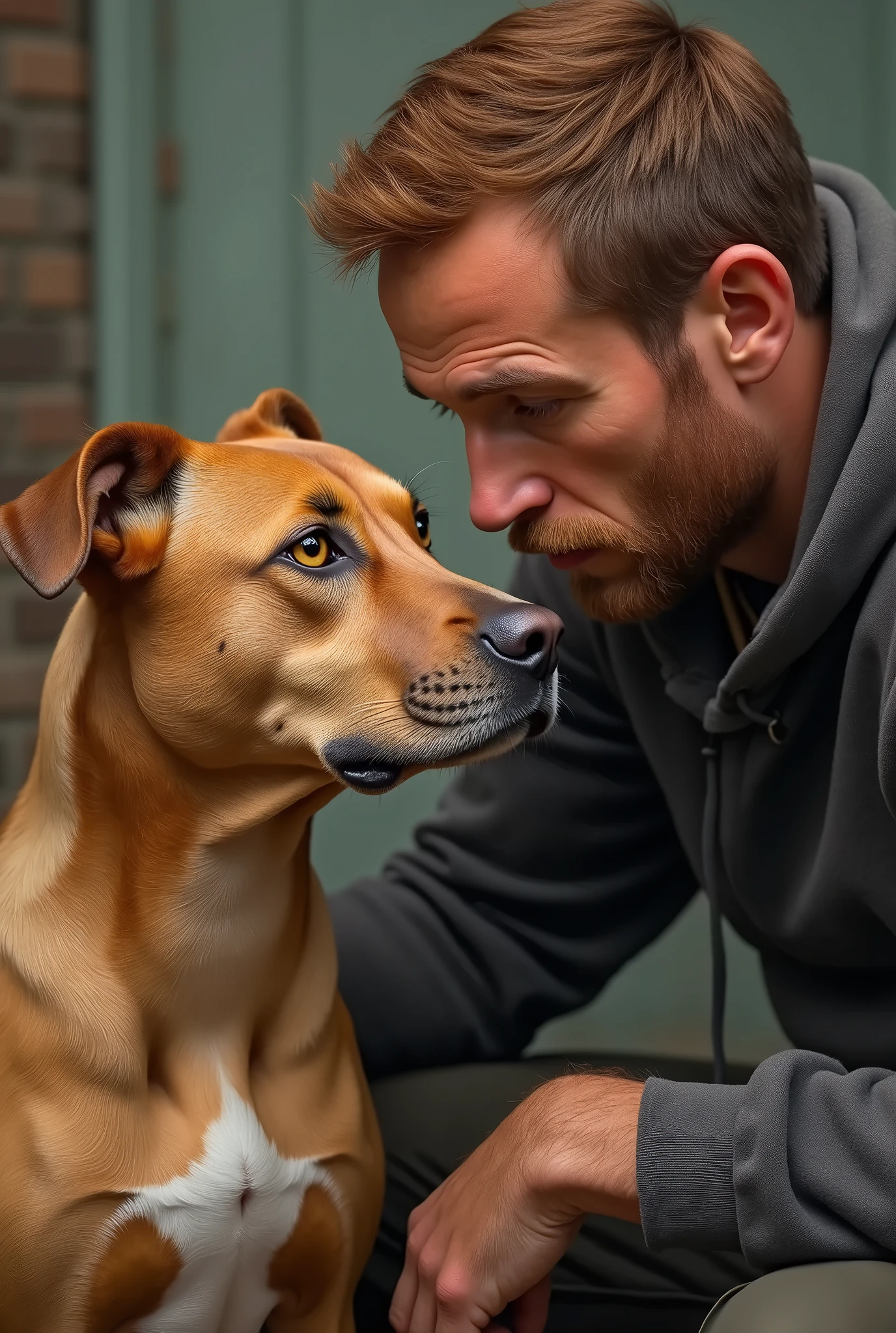 ((((photorealistic feral dog, human)))), ((((feral, duo)))), ((((deep throat, hyper penis, oral, hand on head)))), ((((standing, crouch shot, urine)))), outside, sunny, blue skys, best quality, shaded, extreme detail, highly detailed, ultradetailed, intricate, realistic, detailed background, hi res, realistic, photorealism, ((((dog))))