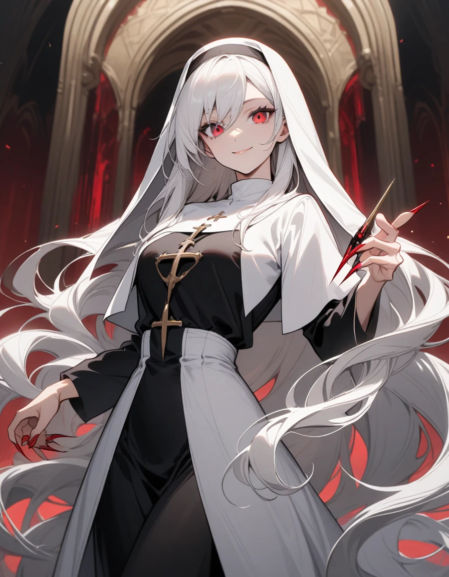 anime girl with long white hair and blue eyes in a white dress, white haired deity, gapmoe yandere, white haired, albedo from overlord, gapmoe yandere grimdark, onmyoji, albedo from the anime overlord, holy cyborg necromancer girl, yandere intricate, white-haired --auto