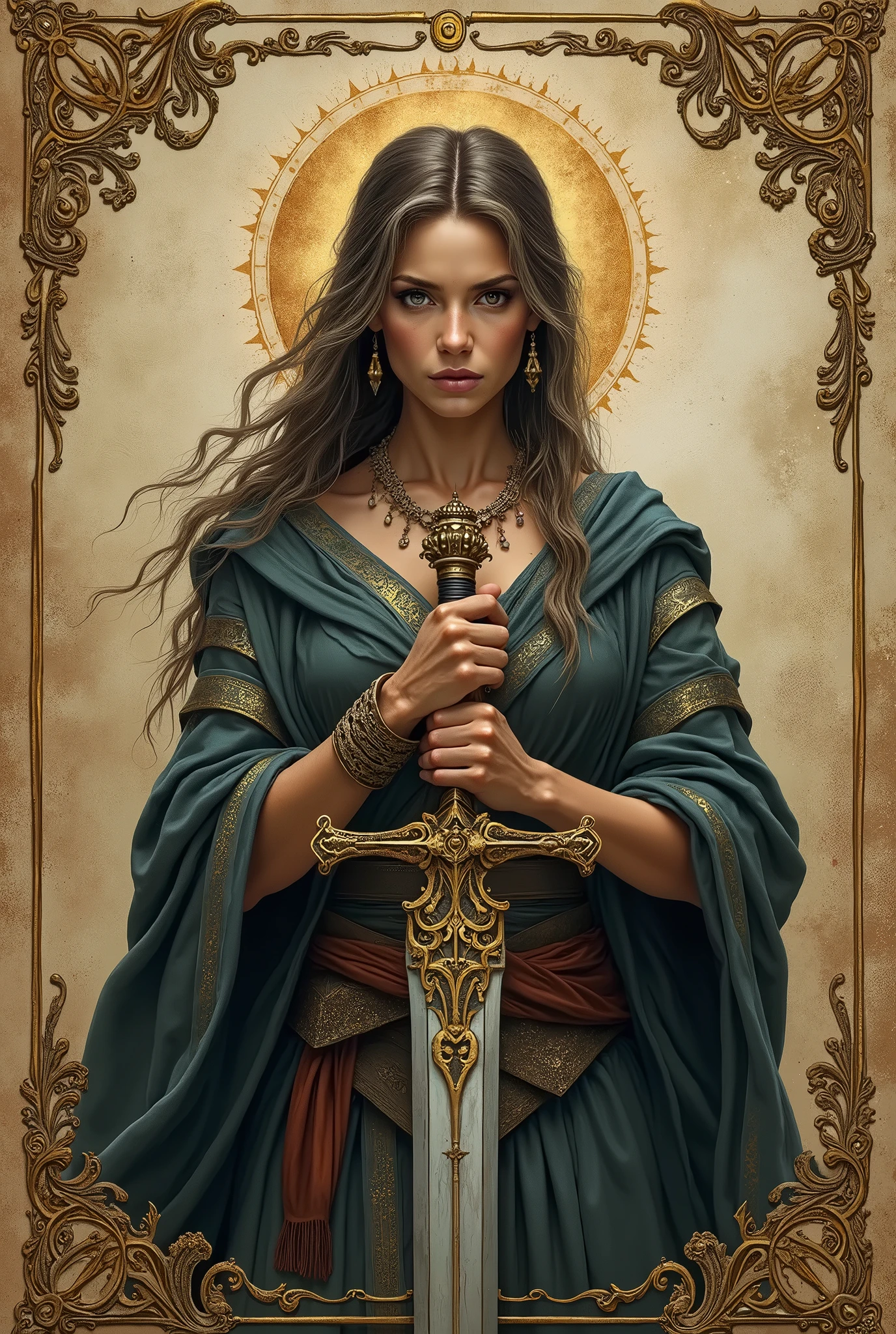 I am the warrior of antiquity having faith in war and peace my body has suffered and has scars of war but hope for peace , The most important message is that women can be our best leaders. , 24 k rules of thirds light and dark shadows of volume unique work masterpiece