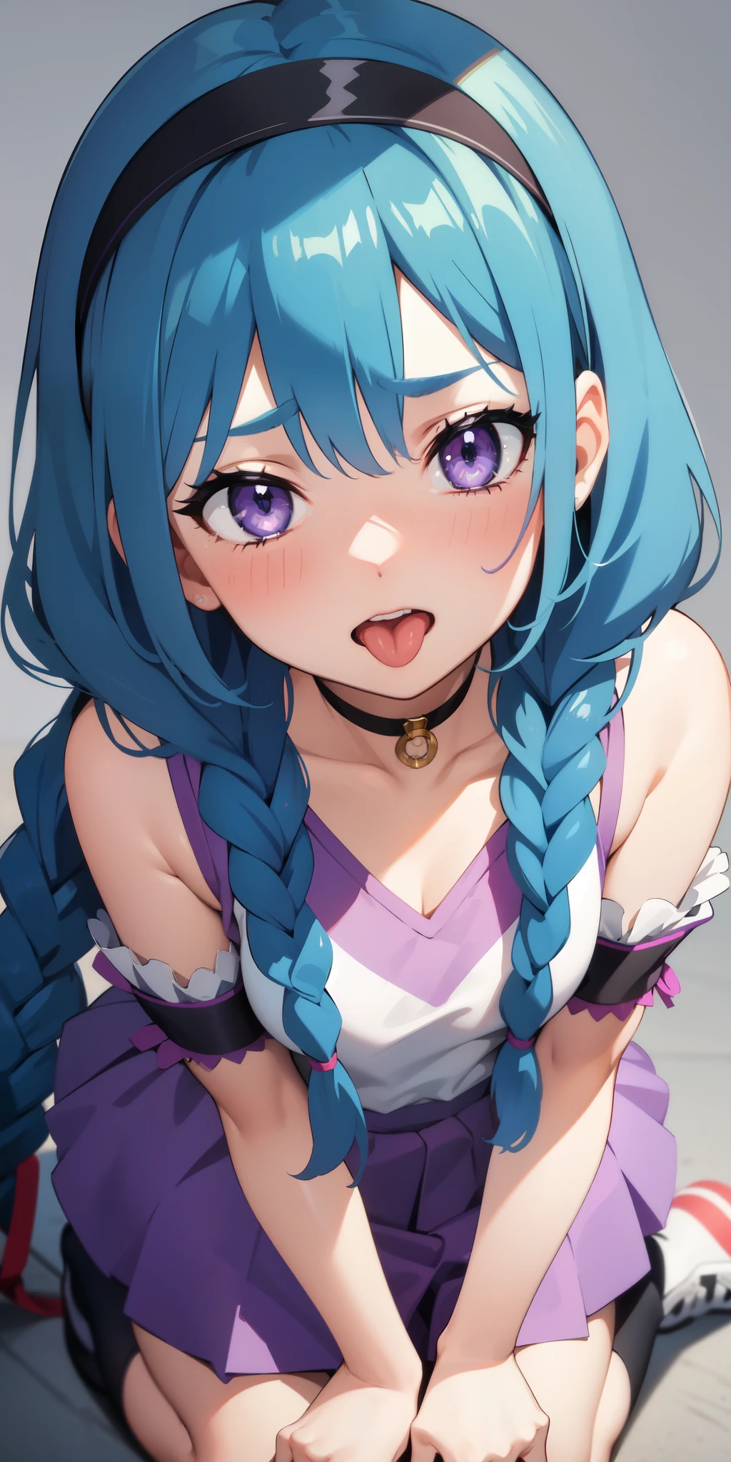 city, public, wall, ahegao, drool, defeat