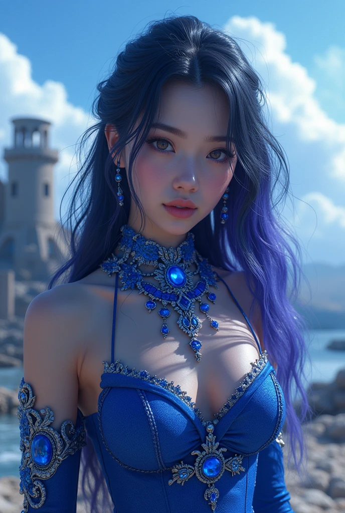 (masterpiece, best quality, extremely detailed 8k, ultra hd, ultra-detailed, highly detailed, highly realistic, ultra-realistic, photo realistic), (1girl:1.5), (detailed realistic skin), (realistic big breasts), (pink lipstick), slender abs,