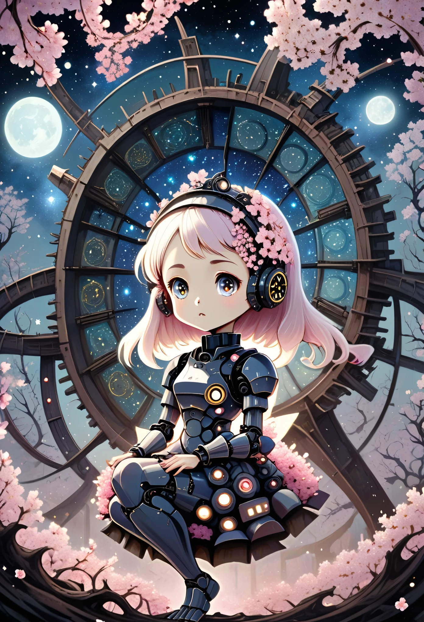 A schoolgirl-female robot student combo,Unleash-open-release,Stellar-celestial-starry sky,Dark-blackness-lack of light,Oil-petroleum-crude oil,Grid-network-array-matrix,Sonoko-Sakura-Cherry Blossom,Electrical malfunction-Electrical failure-Power outage,Gear-cogwheel-sprocket,Chaos-disorderliness-Anarchy,Blackout-Darkness-Power failure,Distorted-(twisted)-abnormal,Background-(BKGND)-backdrop, tentacles-tentacular appendages ,Spiral-twisting-turning ,Penrose–Escher–style rooms-(Penrose–Escher perspective) rooms ,Fractal–Geometry rooms ,Riemann–geometry rooms ,Mobius–ring rooms .