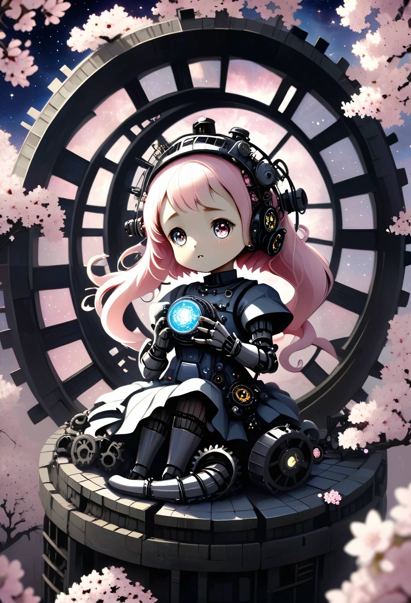 A schoolgirl-female robot student combo,Unleash-open-release,Stellar-celestial-starry sky,Dark-blackness-lack of light,Oil-petroleum-crude oil,Grid-network-array-matrix,Sonoko-Sakura-Cherry Blossom,Electrical malfunction-Electrical failure-Power outage,Gear-cogwheel-sprocket,Chaos-disorderliness-Anarchy,Blackout-Darkness-Power failure,Distorted-(twisted)-abnormal,Background-(BKGND)-backdrop, tentacles-tentacular appendages ,Spiral-twisting-turning ,Penrose–Escher–style rooms-(Penrose–Escher perspective) rooms ,Fractal–Geometry rooms ,Riemann–geometry rooms ,Mobius–ring rooms .