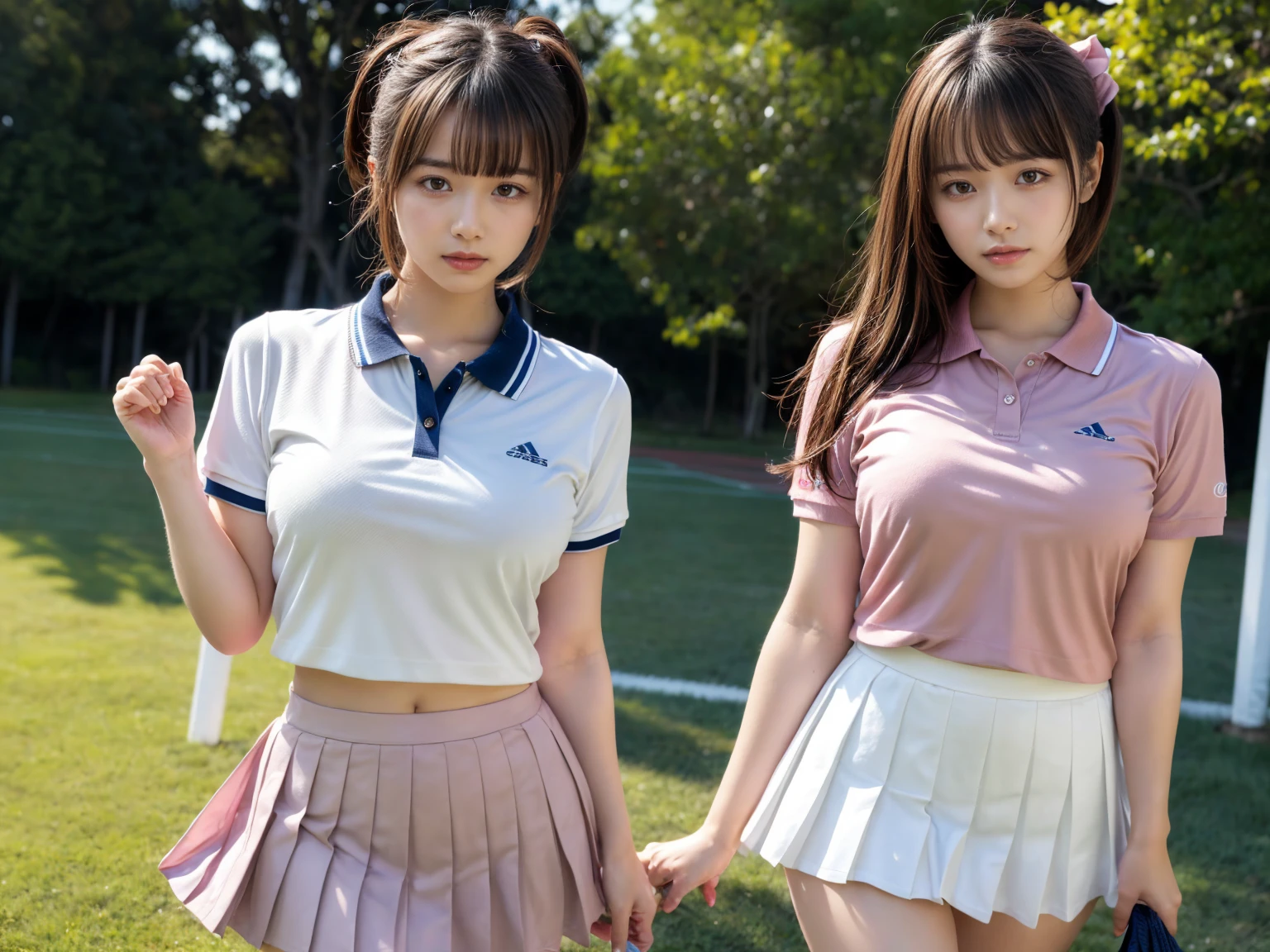 (Full Body Photo), 8k, FHD, ((Ultra Res)) (Real Face: 1.2), (Light and Vivid Colors) (Real Skin Texture), (Masterpiece), (Best Quality), (Natural Skin , soft and pale), (very straight white brown hair that shows one ear). (bright, vibrant, detailed gray eyes). (Expressive eyes with extreme details), (White glasses), ((White collar shirt, Tennis uniform, purple minidress, tennis court, Sweatband, sports shoes, Standing (pretty face), (Perfect lips).. ( Defined body), (Perfect beauty), (Perfect nose), (Thin and light eyebrows), (Beautiful and perfect beauty, not exaggerated), (Subtle sensual makeup), (Pale, soft and smooth skin), (Beautiful model) , young and cute), (nerdy appearance), (soft curves), slim face, ((detailed facial features)), beautiful woman, stunning views, perfect legs, rich upper class, silky soft hair, full body view , full body view, detailed clothing, showing her physical attributes, mariianaa19 from Onlyfans woman and a man loving each other a couple touching their breasts