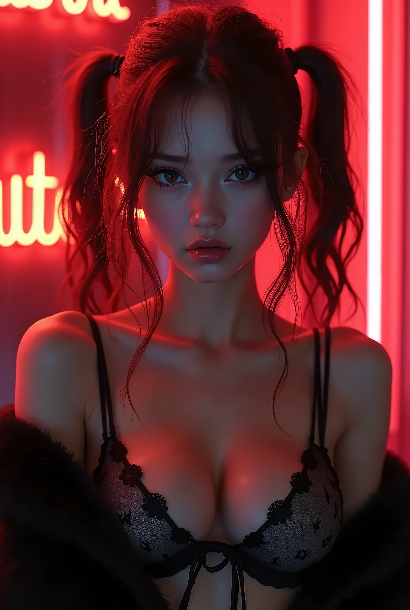 beautiful detailed eyes, beautiful detailed lips, extremely detailed eyes and face, long eyelashes, 1girl, large breasts, cleavage, sensual, elegant, erotic, alluring, seductive, high quality, detailed, photorealistic, cinematic lighting, dramatic lighting, warm color palette, masterpiece