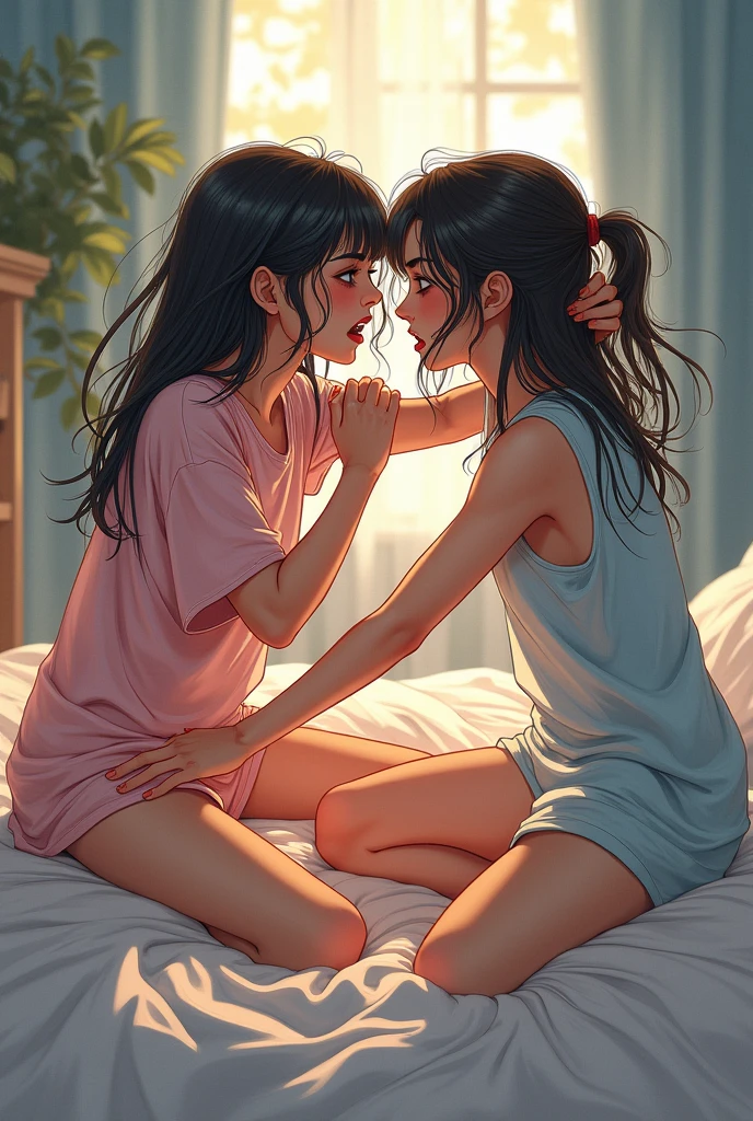 ((Highest quality)), ((masterpiece)), (Anatomically perfect body),((Male POV)),One sexy Japanese woman,high school girl,
((Embarrassed look,Red cheeks,A moan escapes from her open mouth.,Frowning,Close eyes,Disturbed breathing)),
(((Sex with clothes on,Male genitalia inserted into female genitalia))),