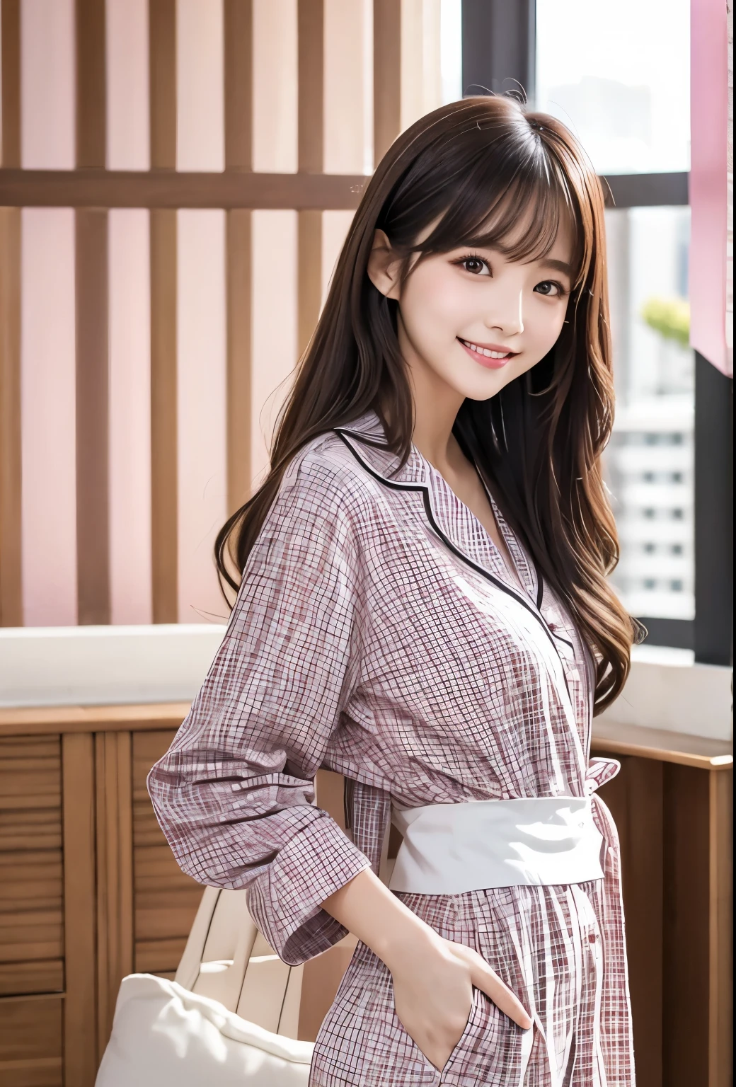 (RAW Photos, highest quality), (Realistic, photo-Realistic:1.3), masterpiece, Very delicate and beautiful, Very detailed, CG, Unity , 2k wallpaper, wonderful, In detail, 軽いsmile, Very detailed CG Unity 8k wallpaper, Large file size, Super detailed, High resolution, Absurd, Soft Light, (((Medium Hair:1.3), Short bangs, Brown Hair、Floating hair NovaFrogStyle)), Beautiful detailed girl, Detailed fingers, Very detailed eyes and face, Beautifully detailed nose, Beautiful fine details, Long eyelashes, Light on the face, View Viewer,((smile:1.4)),((Cabin Attendant Uniform:1.5)), (((Roll up the skirt yourself))), (I lifted it myself),  ((Showing off panties:1.5)) , Panties focus, One girl, cute, young, Mature Face, (whole body:1.3),  Realistic face, Realistic body, Beautiful thigh details, 