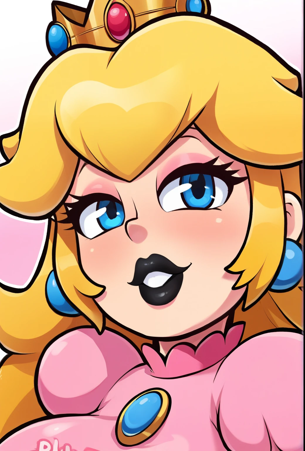 PrincessPeach One male One female Men's POV Get Blowjob red blush oral cum on the bed