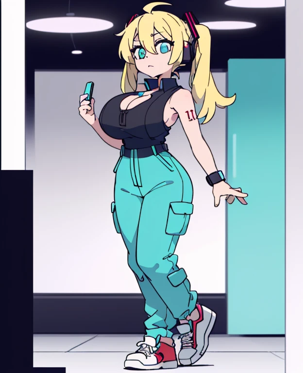 Blonde hair, big breasts, anime, 8k, super detail