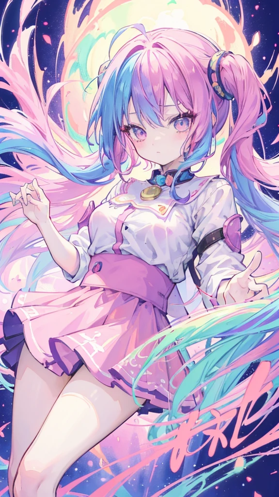 ((extremelydetailedCG)),((8K_Wallpaper)),(((masutepiece))),((top-quality)),{Character_1}, {Character_2}, Couple with, Couple in love, Each of them has its characteristic movements and powers, Such as {move_1}, {move_2}, And {move_3}. Scenes in a playful and dynamic environment {The setting}, With vivid colors and exaggerated expressions. While maintaining the overall unity of chibi-style art、both sexes, (((Highly detailed room background))),Princess,very long iridescent hair,LookingATVIEWER,fullllbody,,((Highly detailed facial)),smallbreast,((sideboob barbosa)),((((Floating and rainbow hair)))),(((Iridescence and rainbow hair))),((((Rainbow and iridescent colors)))),(Rainbow colors and rainbow eyes),Beautiful detail hair,Beautiful fece,,Incorporate elements from each anime world、school background