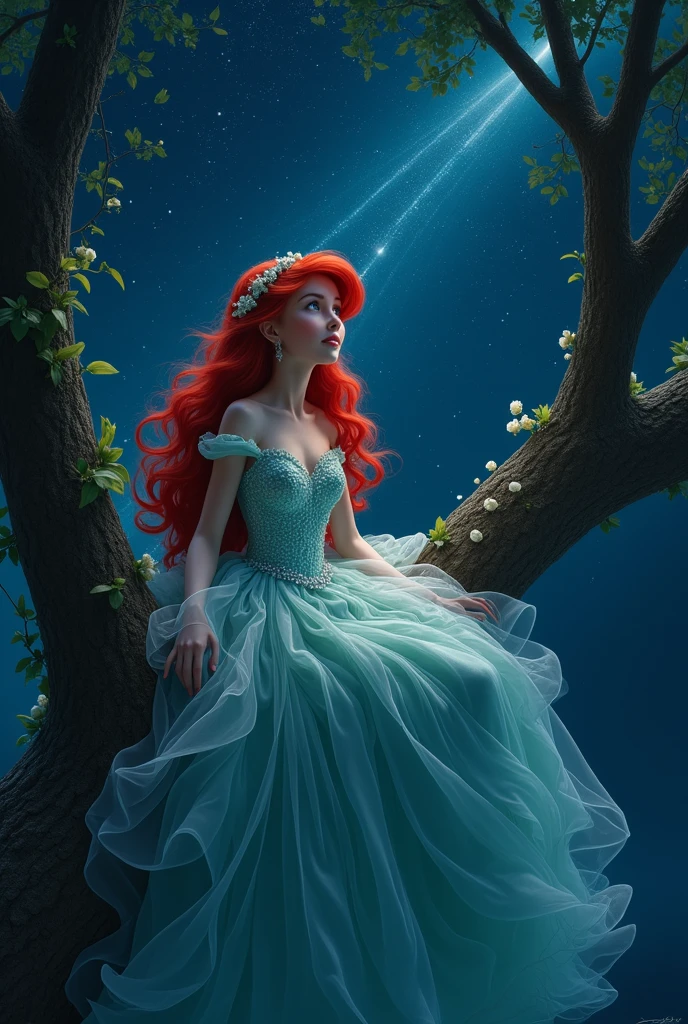 Princesa Disney,Ariel,sirenita, malvada,vestido ?????,fondo del mar,ultra detallado,highest qualityr