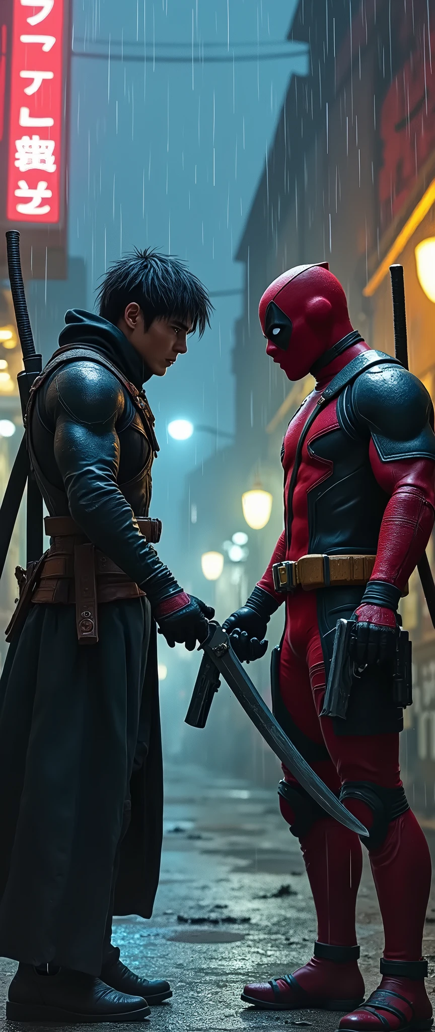 Deadpool dark night fight