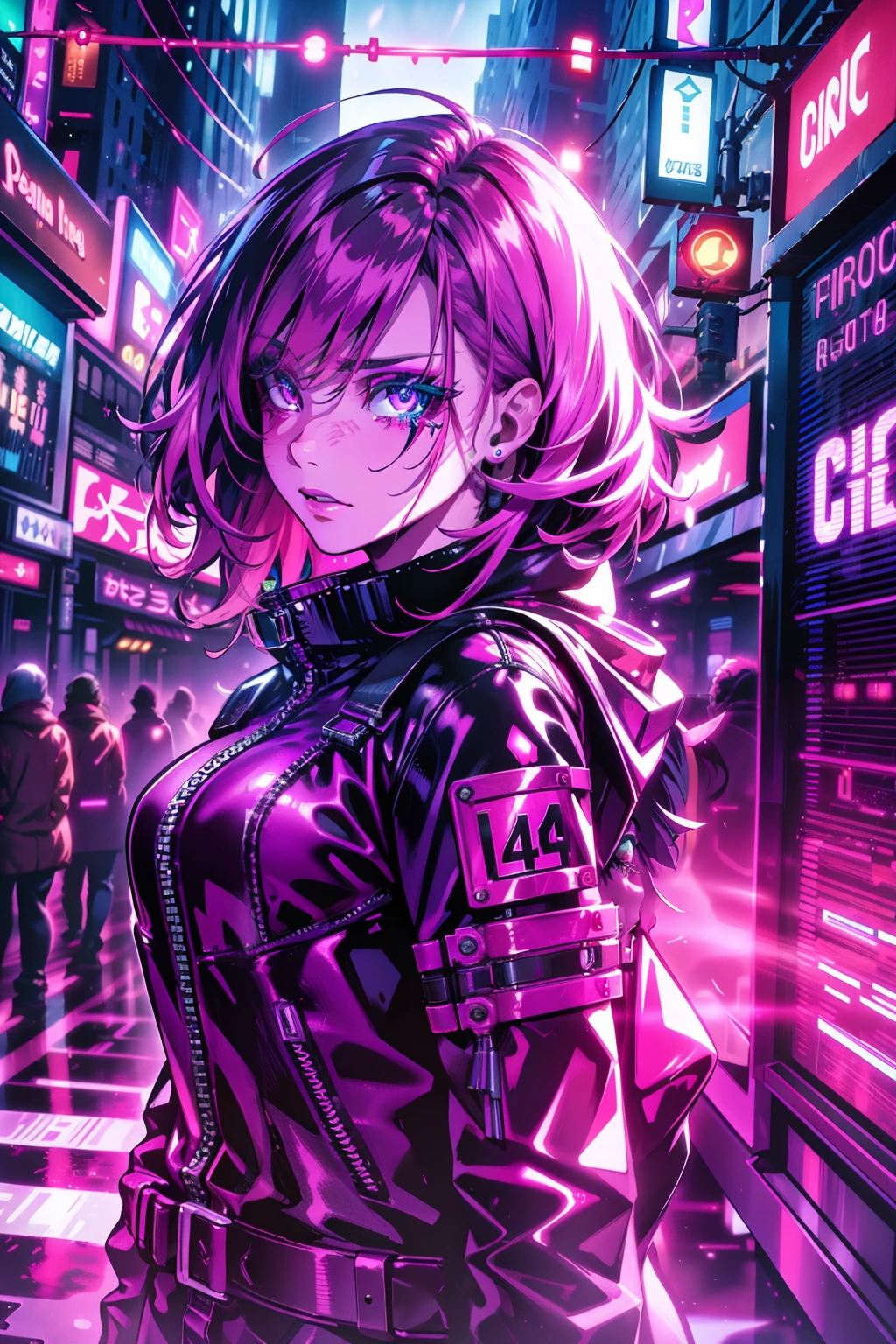 (extremely detailed CG unity 4k wallpaper),(masterpiece),(best quality),(ultra-detailed),(best illustration),(best shadow),(absurdres),(detailed background), Cyberpunk girl, you look lonely scene, bladerunner 2049, night, Neon lights, Crying, Highly detailed face,Harajuku-inspired pop outfit, bold colors and patterns, eye-catching accessories, trendy and innovative hairstyle, vibrant makeup,, Fancy makeup,