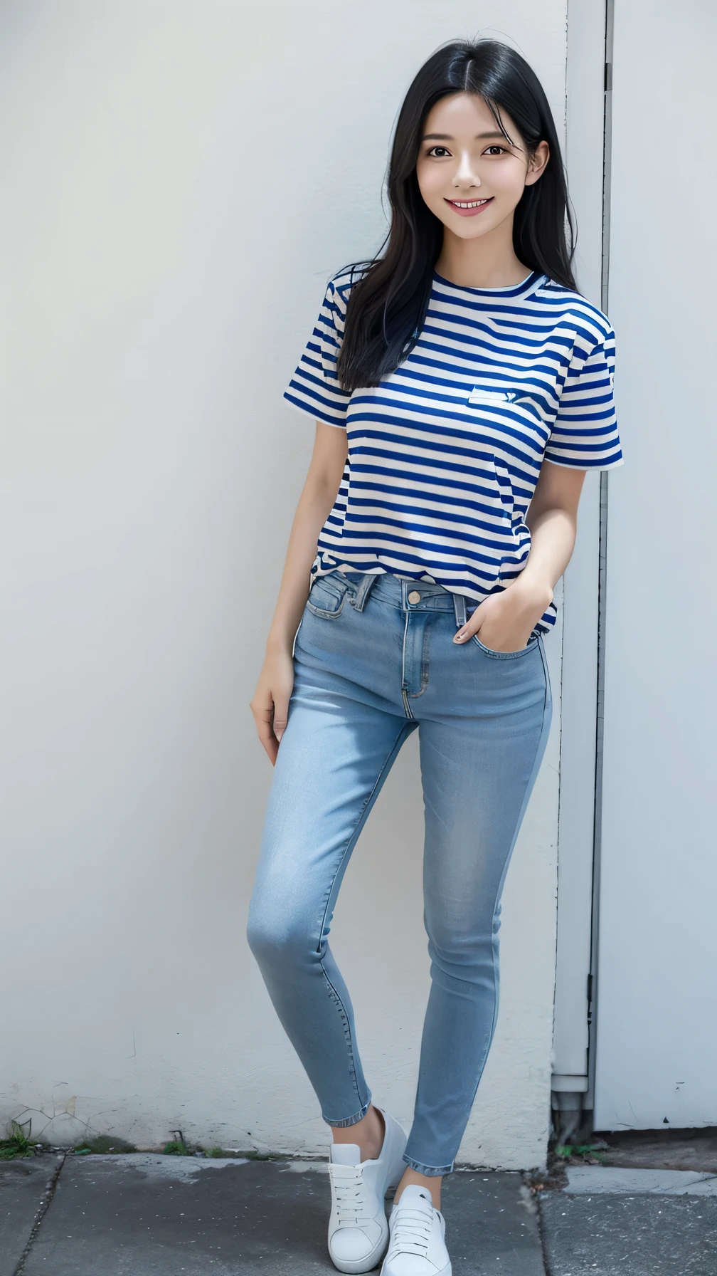 masterpiece, 8K, realistic, highly detailed, highres, best quality, detailed face, (3girls), 20 years old, blue jeans pants, full body, blush, worried, park, ((((((pee stain))))))