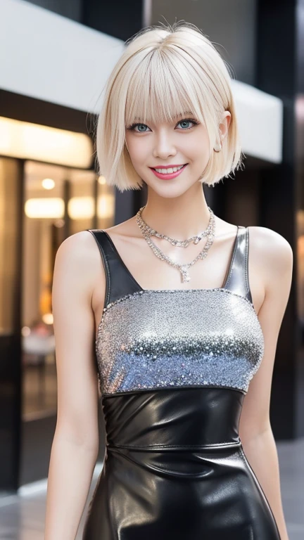 1 woman, adult woman, woman in her 30s, tarankaaa, NOT DASHA TARAN, full body standing, full body head to feet, perfect body, best quality, 32k, photograph, full body (head to toe), tone mapping, ((houjou satoko, short hair, blonde hair, violet eyes, hair between eyes)), ((wearing a scarlet red dress, one piece dress ,black hairband, she is wearing very detailed fashion dress,short sleeves)), ((mid sized breasts,athletic, skinny, accentuated hips and waist)), asian-european, (mouth wide open: laughing hard joyful expression, amazingly beautiful grin, her teeth are visible and perfect, perfect laughter, squinty eyed smile) ((golden blonde hair, short hair, purple eyes)) perfectly drawn hands, ((masterpiece)), ((highres)), ((detailed background)), japanese village background, next to a river, (big proportions), cute pose, beautiful smile, ((perfect eyes, detailed eyes, realistic eyes)), ((sharp face, detailed face, realistic face, natural skin, realistic skin, detailed skin, pores)), (real wider legs, truly wider arms)