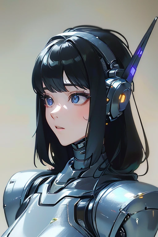 (masterpiece),(Highest quality),(Super detailed),(Best illustrations),(Best Shadow),(Absurd),(Detailed Background),(so beautiful), 16K, 8K, 4K,(Best Shadow),robotization,woman ,big bust,Robot Joint ,Metal skin,Black robot Suit,long hair,a black robot suit that covers the whole body,robot hand,cyber bodysuit,mecha head,(Detailed hands and fingers:1.2),Ball joint robot body,doll joint,beautiful face,beautiful robot girl,robotic eye,robotic hands,(no more human skin),android girl,cyborg girl,F cup, sexy body,(machine made joints:1.2),(machanical limbs:1.1),(blood vessels connected to tubes),(mechanical vertebra attaching to back),(mechanical cervial attaching to neck),no messy picture style