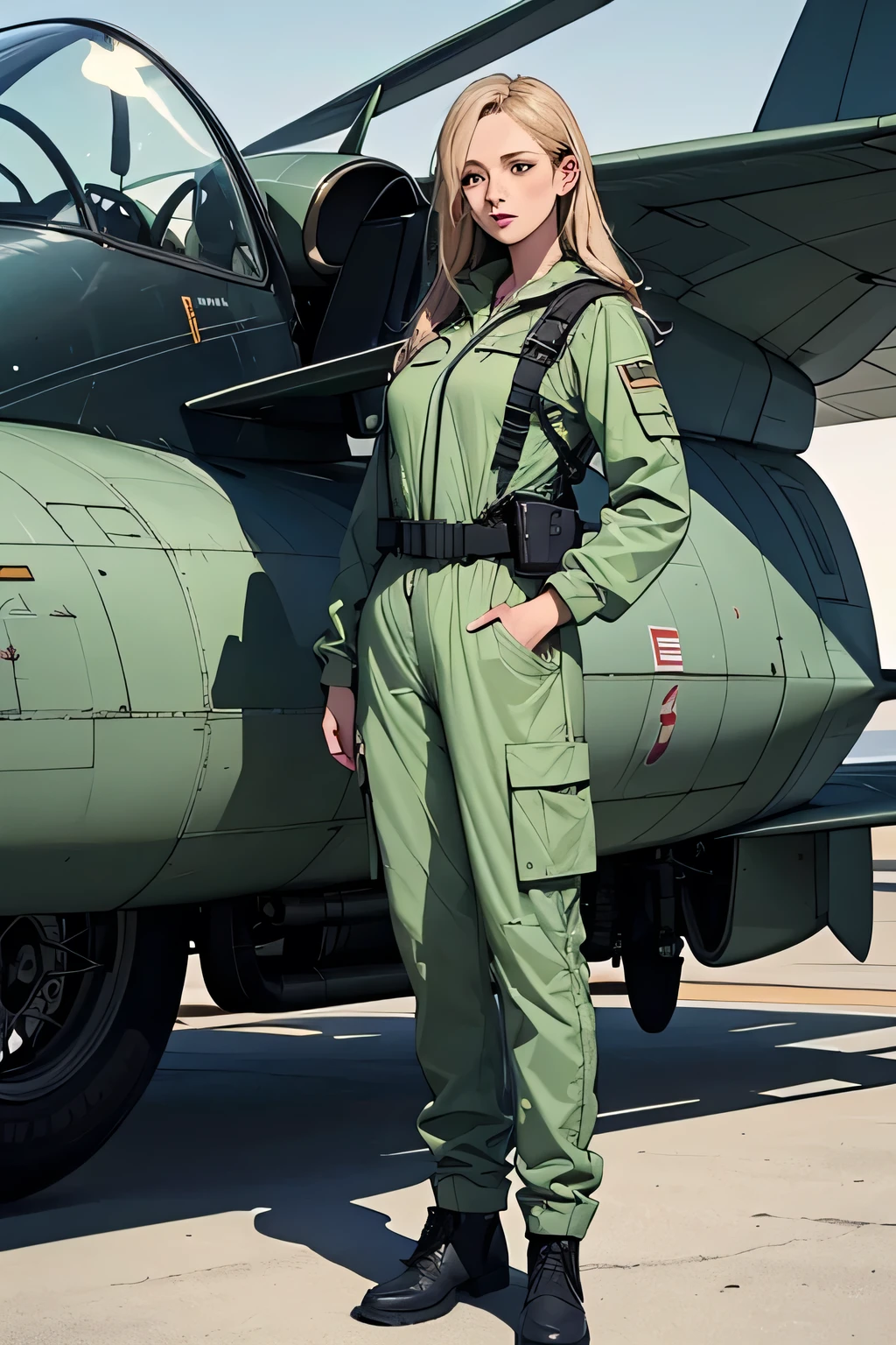 Rwanda, 1960, 25 year old <lora:helene_hendriks_x:1> helene_hendriks_x,as a pilot in the airforce , masterpiece, tack sharp, 4k, Nikon DSLR
