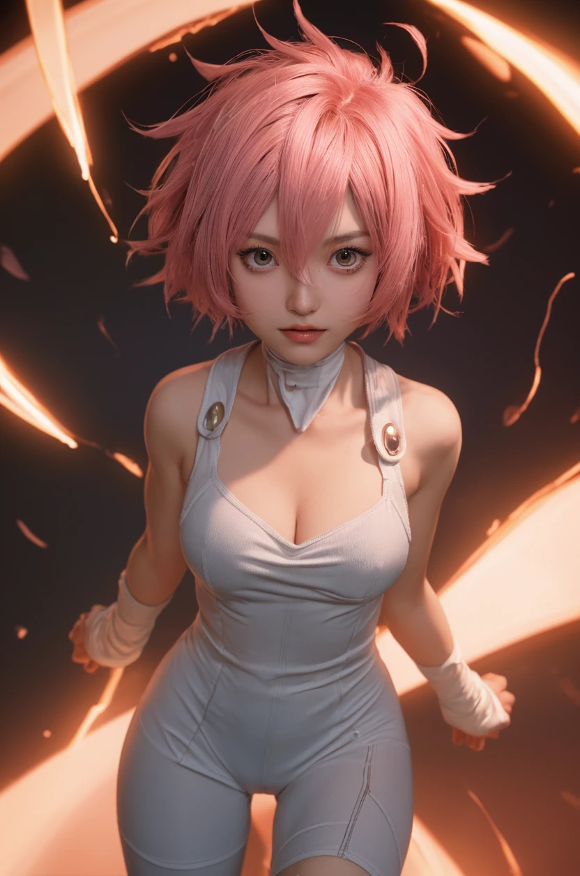 Realistic lighting、top-quality、8K、masterpiece:1.1、1人の女性、Bikini girl posing alone、21-year-old female、short-cut、A Japanese Lady、flawless beauty:1.2、A detailed face:1.3、Reveal bikini:1.3、NOWAI、Small ass 1.3、backs、thighs thighs thighs thighs、the feet、Turn around and face the front