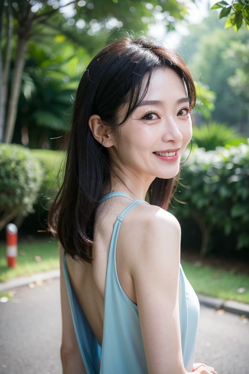 perfect human body structure, ((Best Quality, 8K, Masterpiece: 1.3)), 1 Girl, Slim Abs Beauty: 1.3, (Hairstyle Brown Hair Shortcut, Big: 1.2), Dress: 1.1, Super Slender Face, Delicate Eyes, Double Eyelids, Smile, Home, Raw Photo