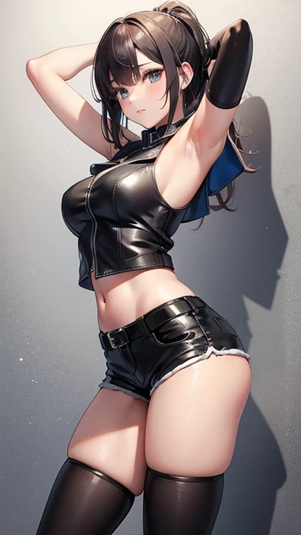 girl, Sweat, vapor, Center of chest, shy, Great hands, Looking at the audience, Cute Smile