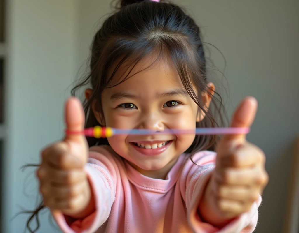 there is a young  that is holding a baseball bat, young asian girl, of a youthful japanese girl, she is smiling and excited, she is dancing, smiling and dancing, young cute wan asian face, kid, cute young girl, she is smiling and happy, young childng and cute girl, chinese girl, with axe, she is happy, she expressing joy