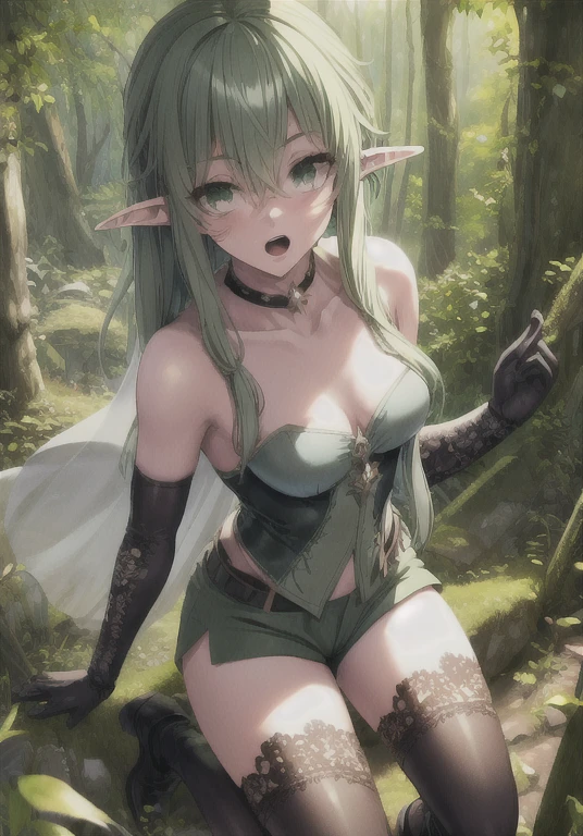 number,nahida_genshin&#39;long hair、green eyes、smooth、pointed ears、hair accessories、gray hair、Unique hair and eye color、side ponytail、gradient hair、green hair、hair between the eyes、student skip,shy,Blush,(perfect hand),(perfect anatomy),(Masterpiece),(Highest quality),In the forest,numberมีเสื้อผ้า,naked naked,Spread your legs up....,Showing pussy,happy face,open mouth,stick out your tongue,eyes looking up,Sweating,insert the stick into the pussy,There was a white fluid flowing from the pussy.,Dick in pussy,There&#39;s a dick at the bottom.